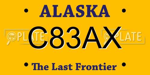 C83AX Alaska License Plate