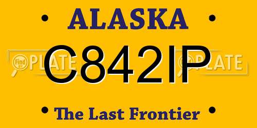 C842IP Alaska License Plate