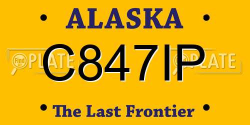 C847IP Alaska License Plate