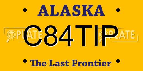 C84TIP Alaska License Plate