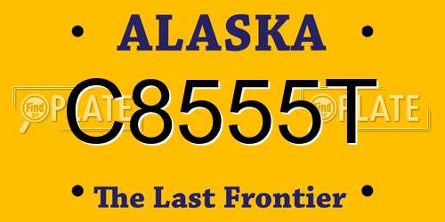 C8555T Alaska License Plate