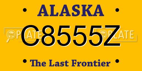 C8555Z Alaska License Plate