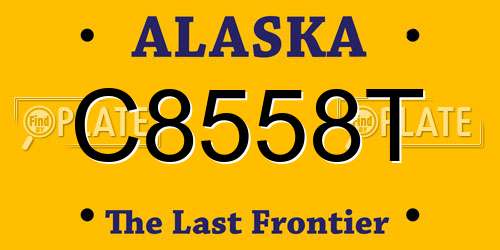 C8558T Alaska License Plate