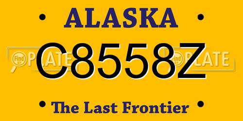 C8558Z Alaska License Plate
