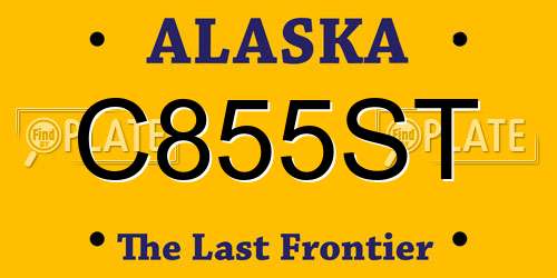 C855ST Alaska License Plate