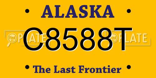 C8588T Alaska License Plate
