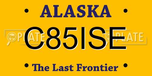 C85ISE Alaska License Plate