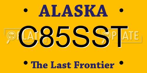 C85SST Alaska License Plate