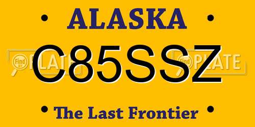 C85SSZ Alaska License Plate