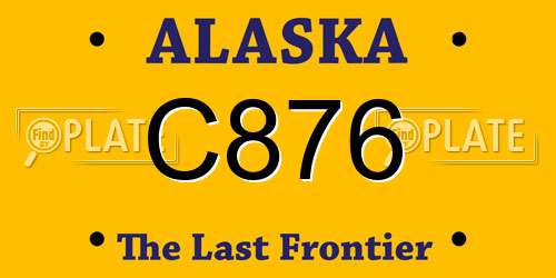 C876 Alaska License Plate