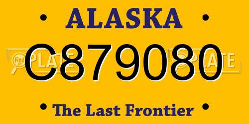 C879080 Alaska License Plate