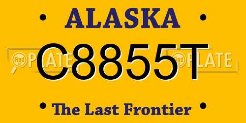 C8855T Alaska License Plate