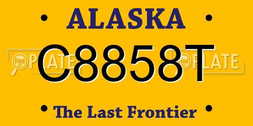 C8858T Alaska License Plate