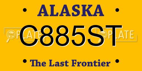 C885ST Alaska License Plate