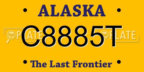 C8885T Alaska License Plate