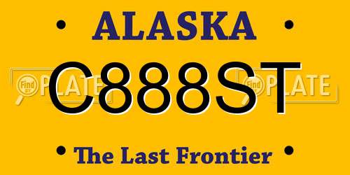 C888ST Alaska License Plate