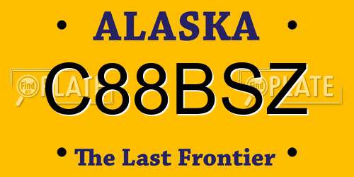 C88BSZ Alaska License Plate
