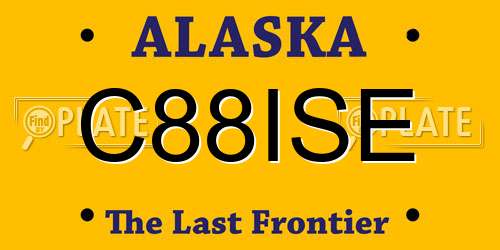 C88ISE Alaska License Plate