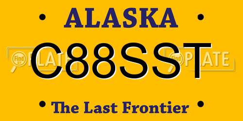 C88SST Alaska License Plate