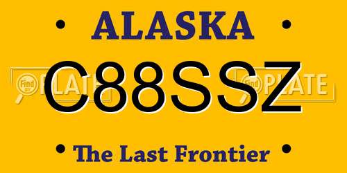 C88SSZ Alaska License Plate