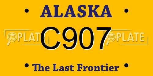 C907 Alaska License Plate