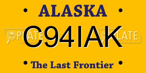 C94IAK Alaska License Plate