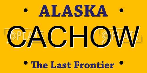 CACHOW Alaska License Plate