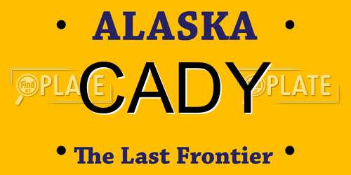 CADY Alaska License Plate