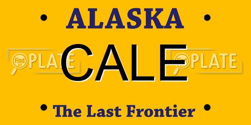CALE Alaska License Plate
