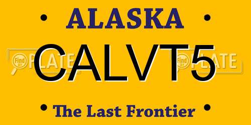 CALVT5 Alaska License Plate