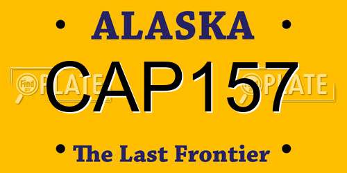 CAP157 Alaska License Plate