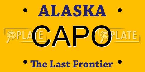 CAPO Alaska License Plate