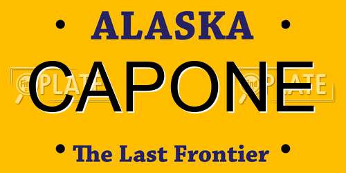 CAPONE Alaska License Plate