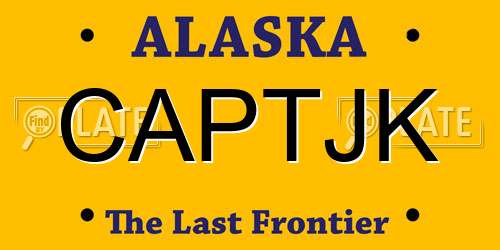 CAPTJK Alaska License Plate