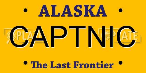 CAPTNIC Alaska License Plate
