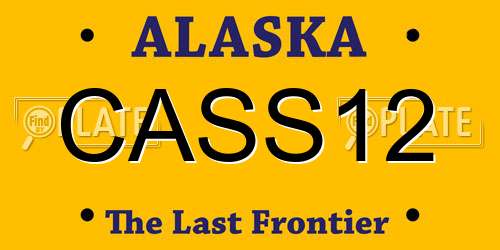 CASS12 Alaska License Plate