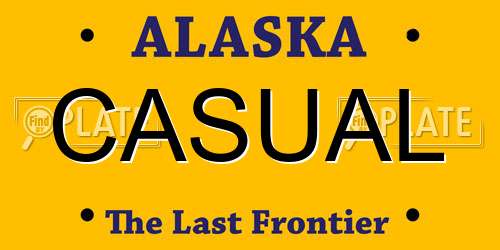 CASUAL Alaska License Plate