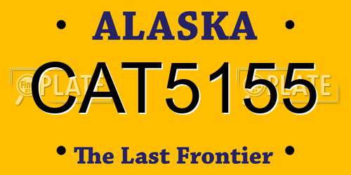 CAT5155 Alaska License Plate