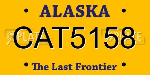 CAT5158 Alaska License Plate