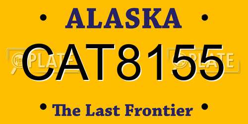 CAT8155 Alaska License Plate