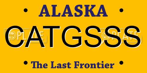 CATGSSS Alaska License Plate