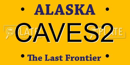 CAVES2 Alaska License Plate