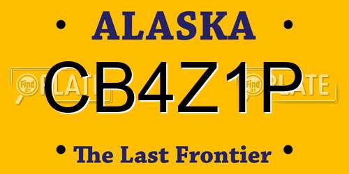 CB4Z1P Alaska License Plate