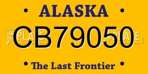 CB79050 Alaska License Plate