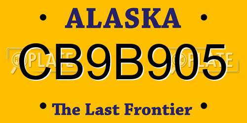 CB9B905 Alaska License Plate