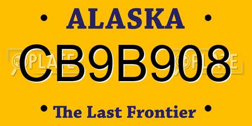 CB9B908 Alaska License Plate