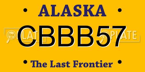 CBBB57 Alaska License Plate