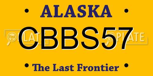 CBBS57 Alaska License Plate