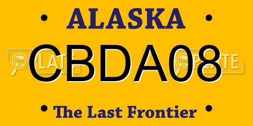 CBDA08 Alaska License Plate