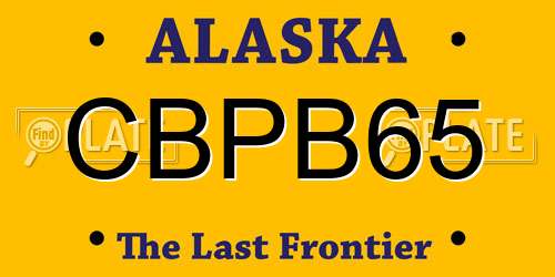 CBPB65 Alaska License Plate